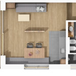 Grundriss des Penthouse S’Oltl mit Privater Sauna in Sexten